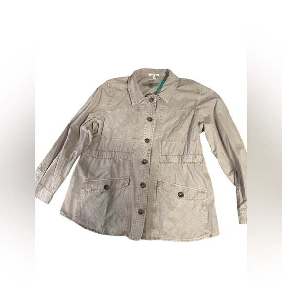 NWT XXL Women's Maurices Long Twill Utility Jacketet in Mauve/Lilac Color - Picture 2 of 6